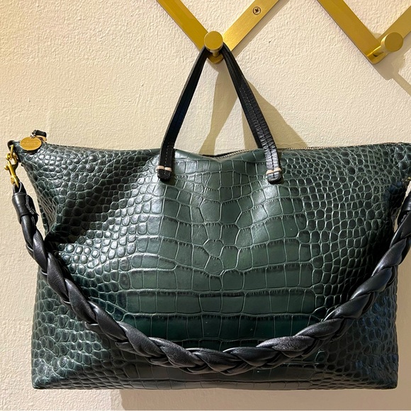 Clare V. Le zip sack, green croc - Picture 3 of 5